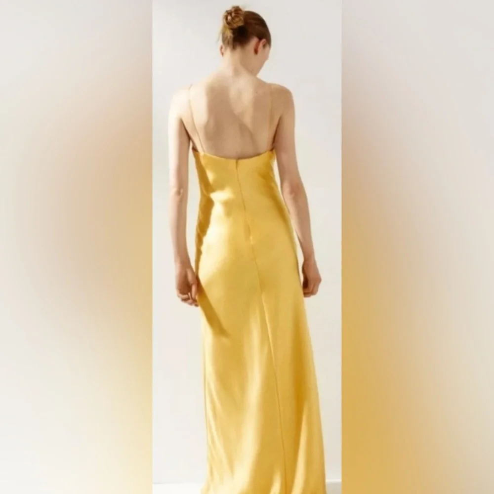 NWT Zara Yellow Maxi Dress - Picture 3 of 9